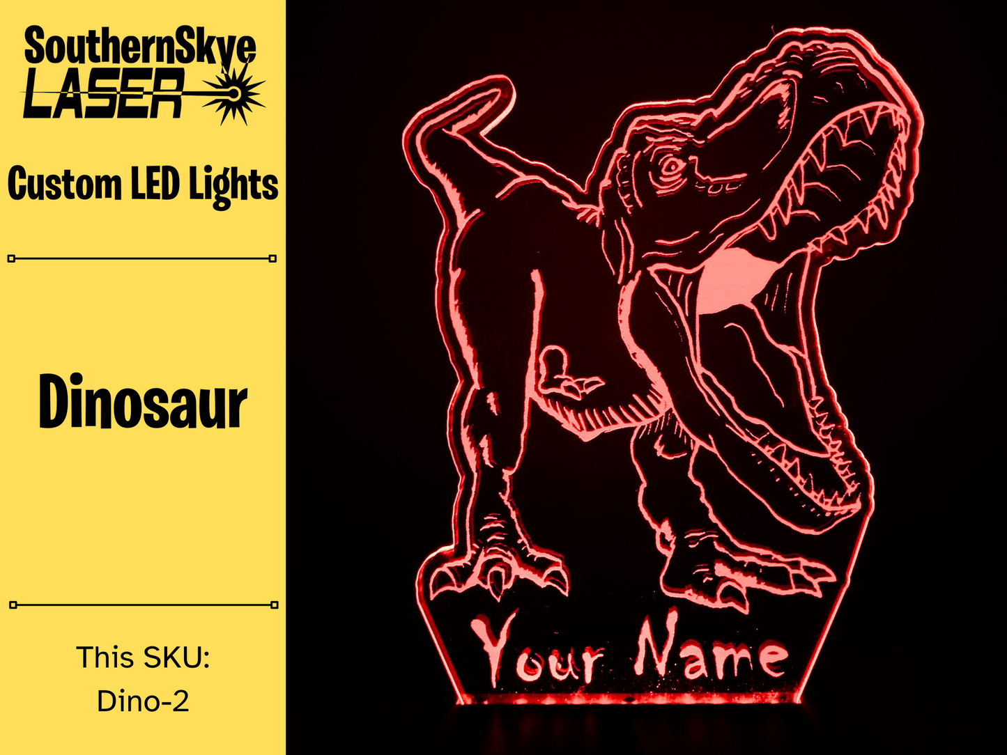 Dinosaur, T-Rex LED Light, Night light, Personalized Gift for kids