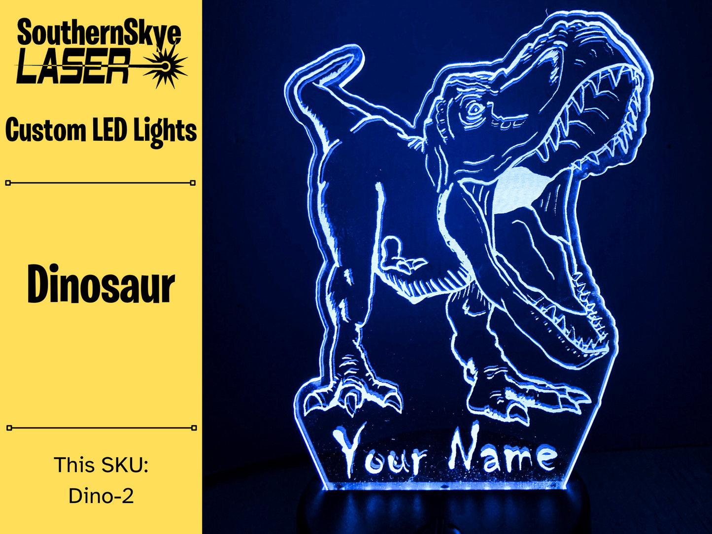 Dinosaur, T-Rex LED Light, Night light, Personalized Gift for kids