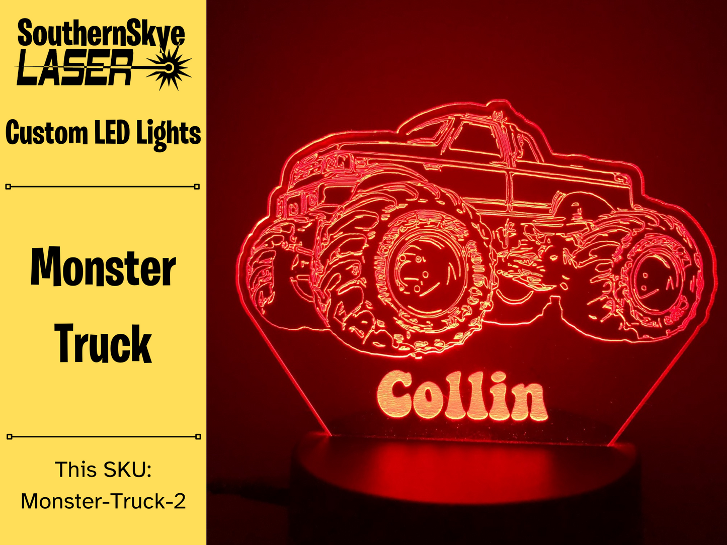 Monster Truck LED Light, Night light, Personalized Gift