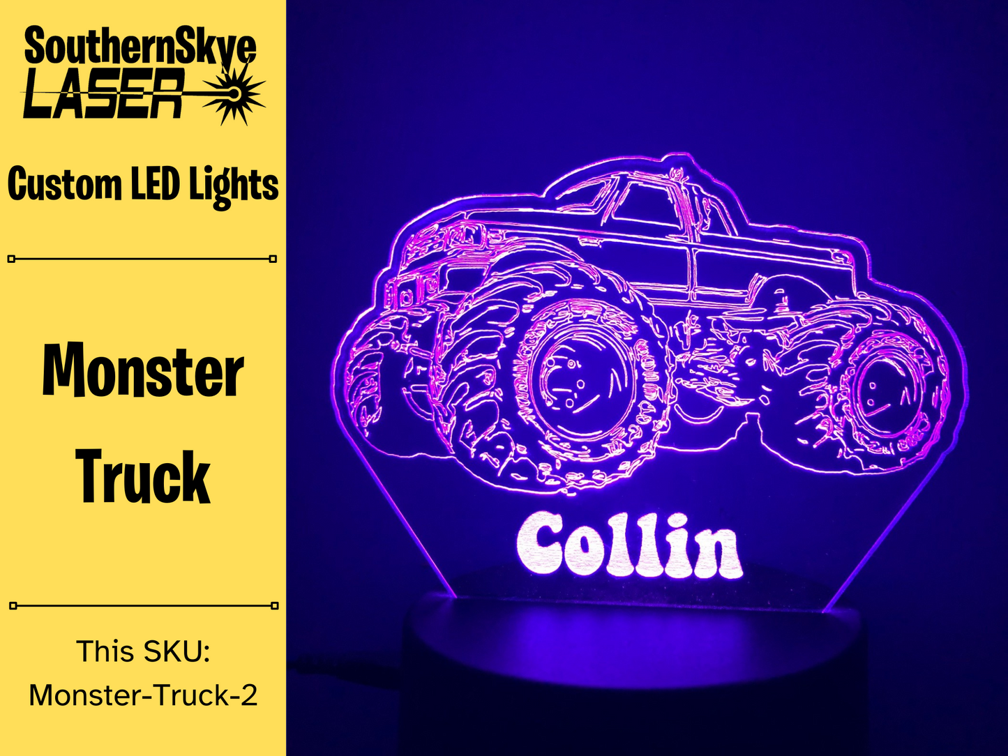 Monster Truck LED Light, Night light, Personalized Gift