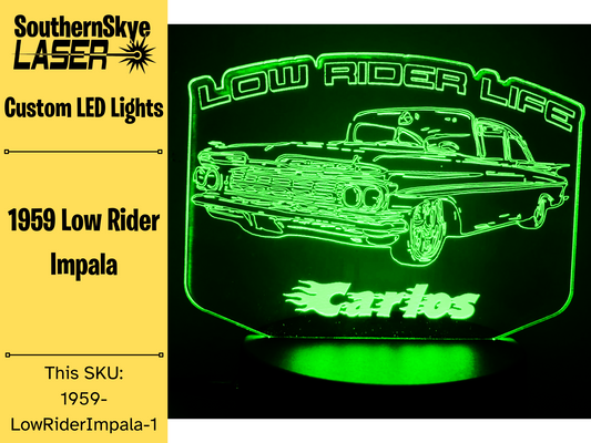 1959 Low-Rider Impala LED Light, Night light, Desk Light, Personalized Gift