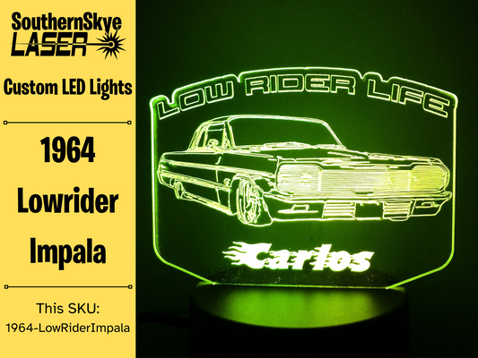 1964 Low-Rider Impala LED Light, Night light, Personalized Gift