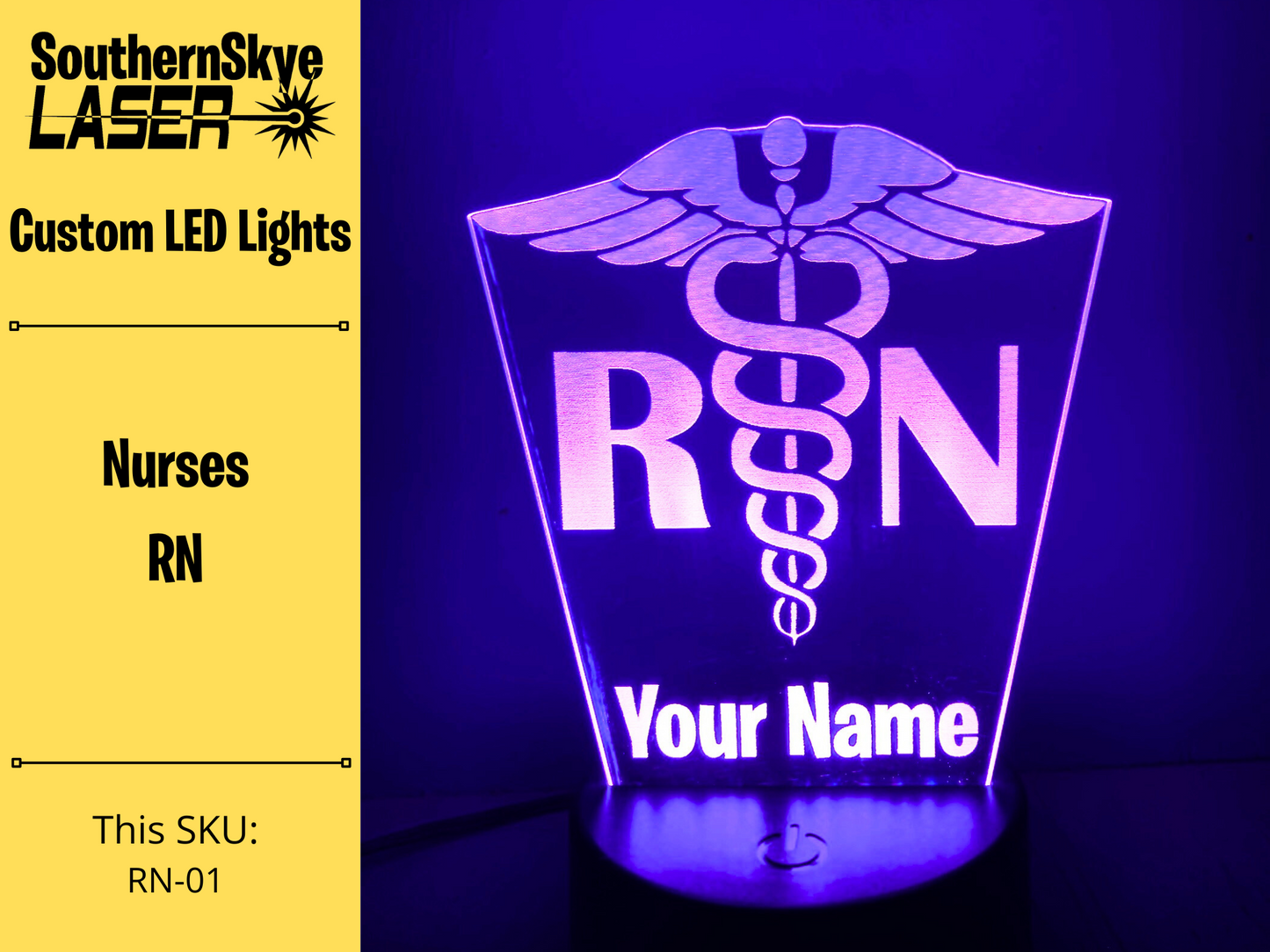 Registered Nurse, RN LED Light, Night Light, Desk Light Personalized Gift