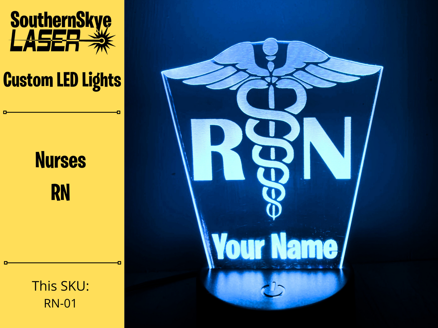 Registered Nurse, RN LED Light, Night Light, Desk Light Personalized Gift