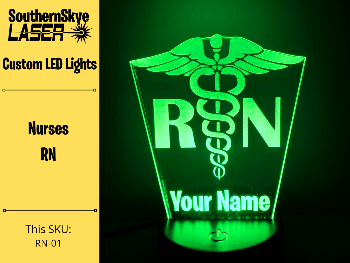 Registered Nurse, RN LED Light, Night Light, Desk Light Personalized Gift