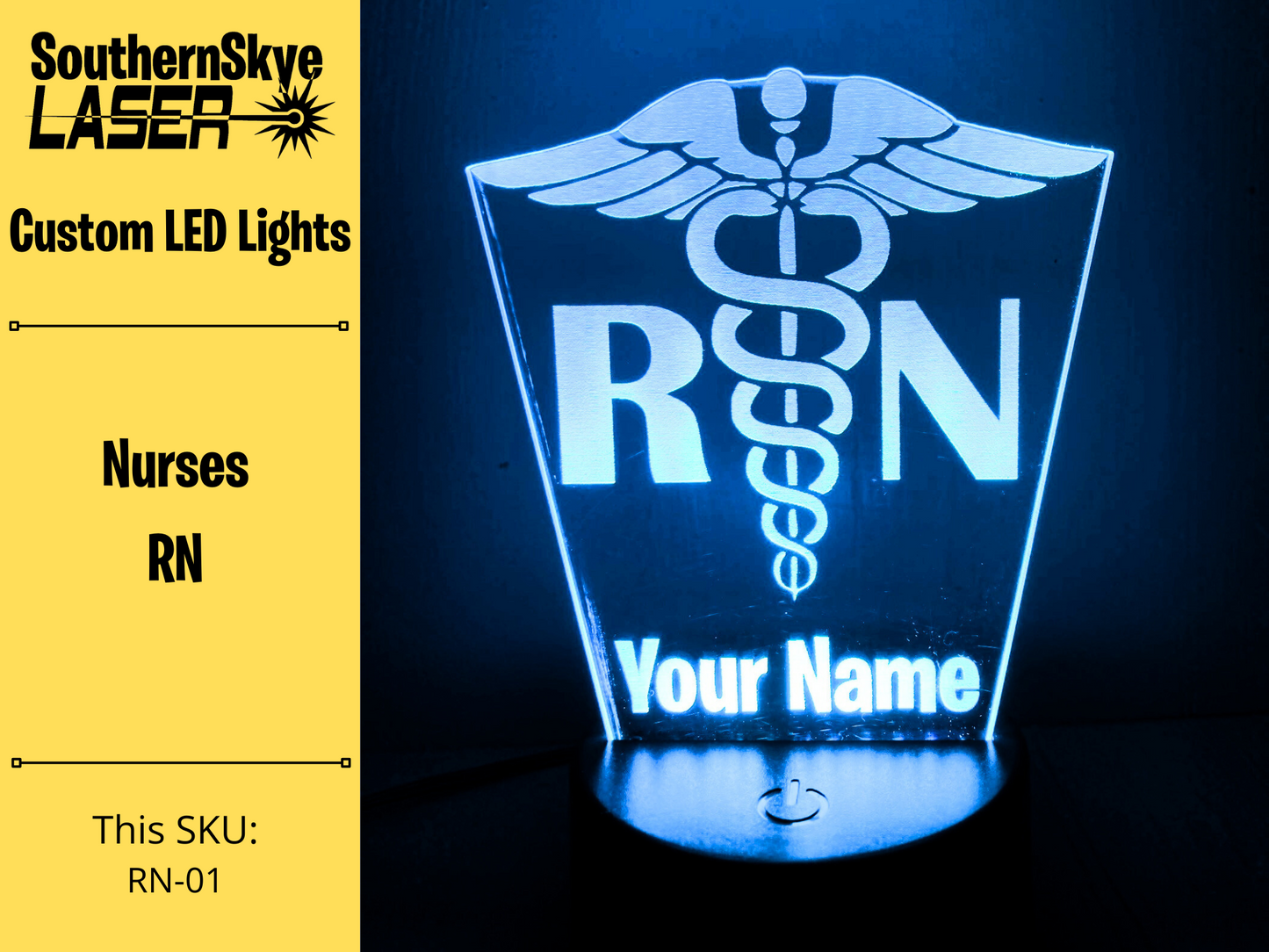 Registered Nurse, RN LED Light, Night Light, Desk Light Personalized Gift