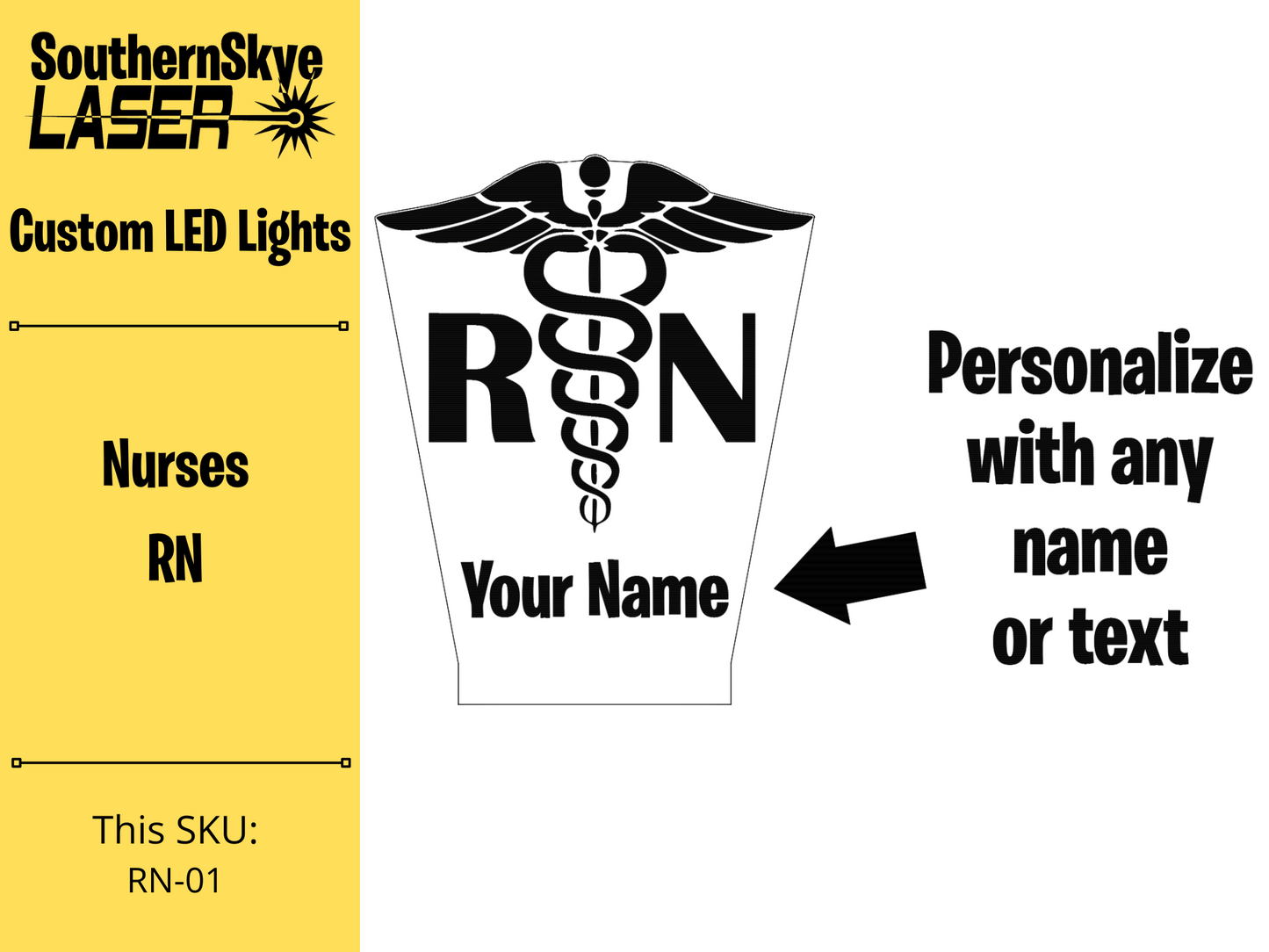 Registered Nurse, RN LED Light, Night Light, Desk Light Personalized Gift